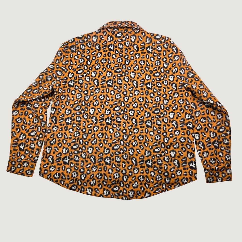 Simply Southern Women 2X Leopard Animal Print Fleece Shacket Button Shirt Jacket - Picture 3 of 12